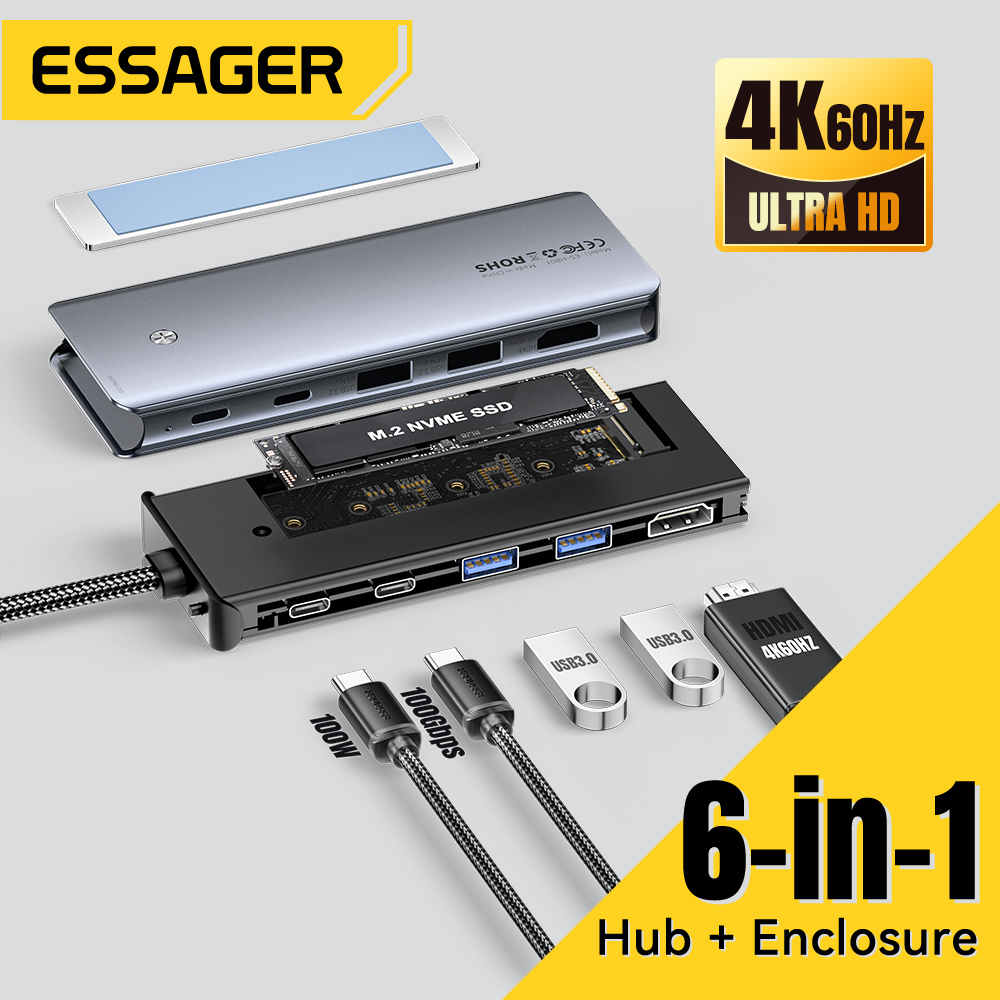 Hdmi Adapter Tablet - Essager USB C Hub With M.2