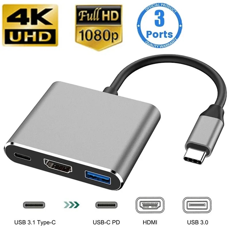 USB C HUB 3in1 Type C 3.0 to H - Hdmi Adapter Tablet review and price