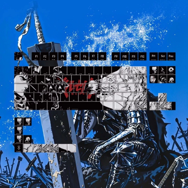 BERSERK Theme Anime Keycap 98  - Tablet Accessories Keyboard review and price