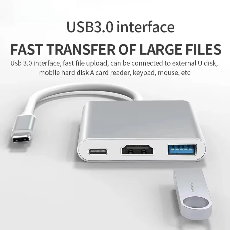 3 In 1 Type C to HDMI-compatib - Hdmi Adapter Tablet review and price